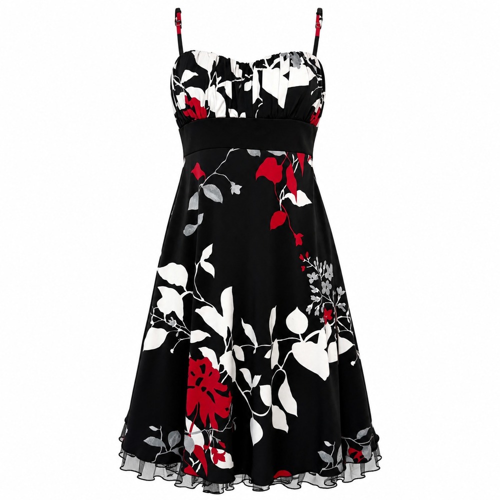 Y2K Speechless Retro Pinup Babydoll Dress Sz Small Dark Romantic Rockabilly Glam